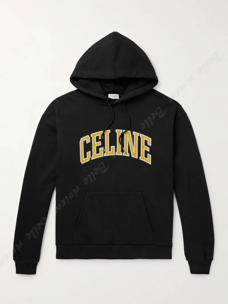 CELINE  |Street Style Long Sleeves Cotton Logo Luxury Hoodies