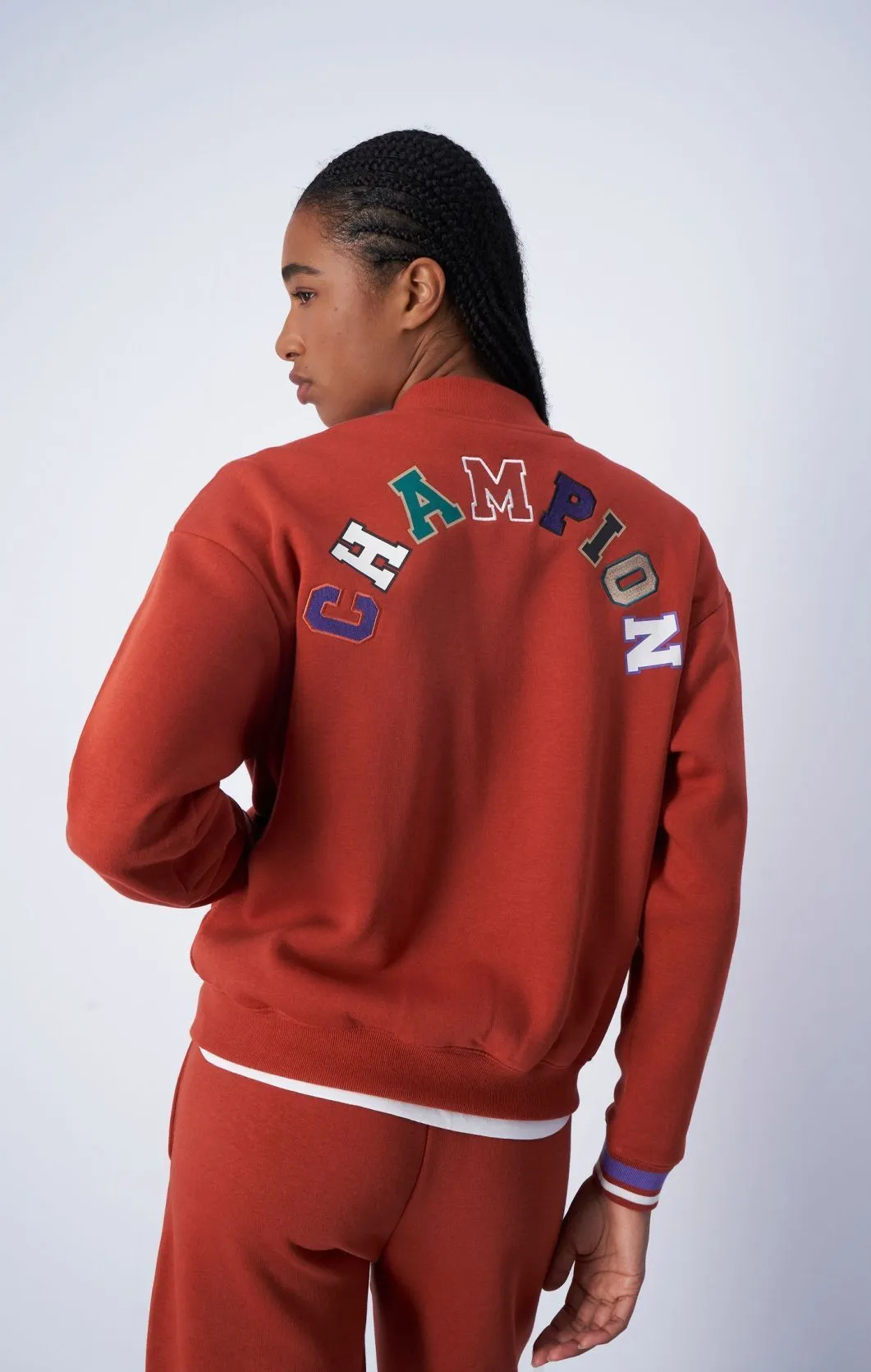 CHAMPION  |Sweat Street Style Long Sleeves Cotton Logo