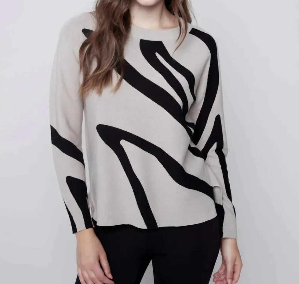 CHARLIE B - Jacquard Ottoman Sweater