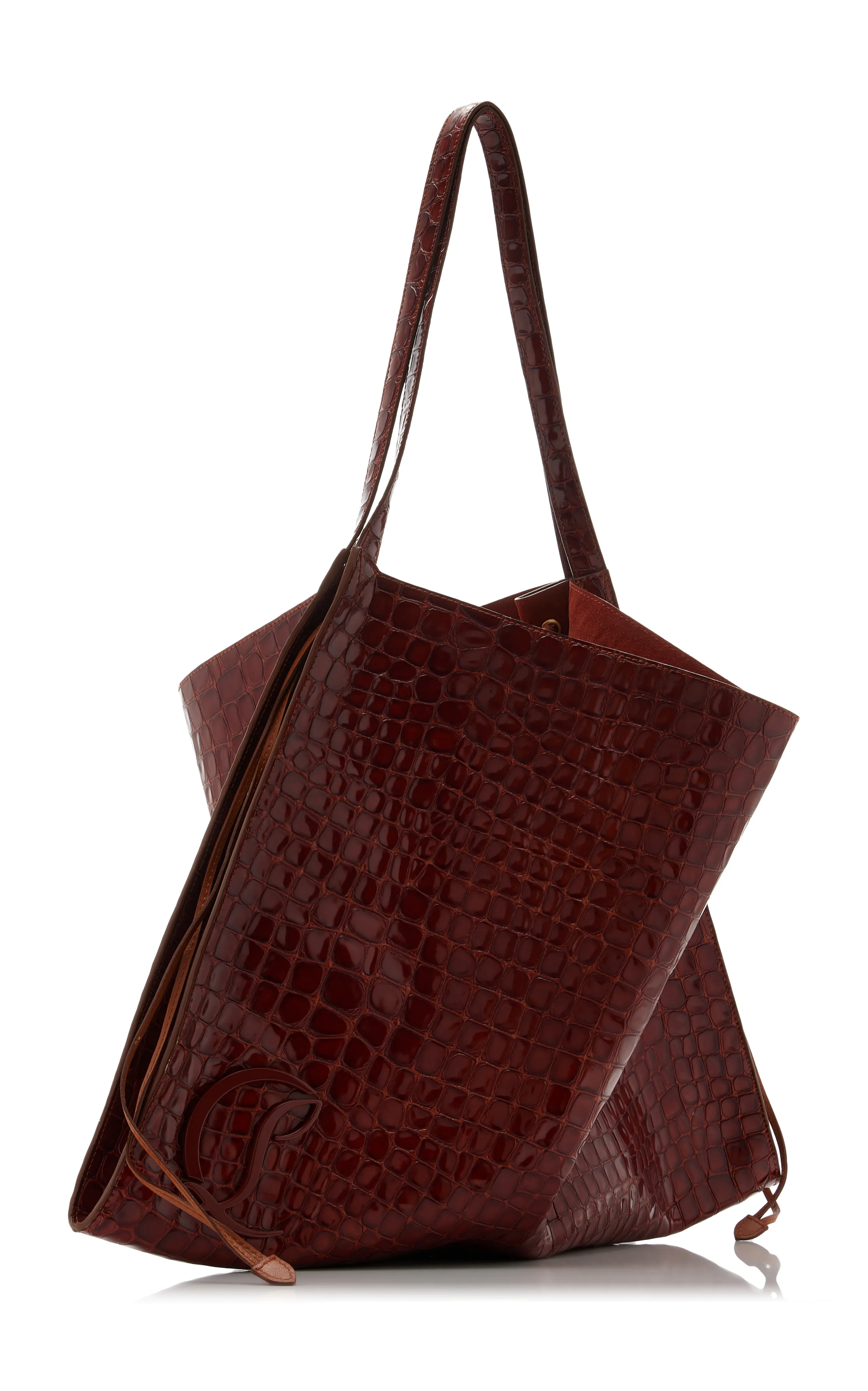 Christian Louboutin Le 54 Croc-Embossed Leather Tote Bag