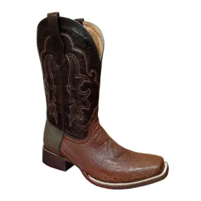 Circle G By Corral Men's Cango Tabac Ostrich Neck Square Toe Western Boot Brown 11.5