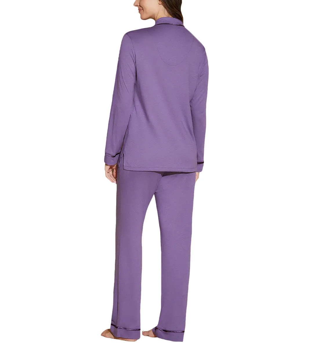 Cosabella Bella Long Sleeve Top & Pant PJ Set (AMORE9644) - Himalayan Sky