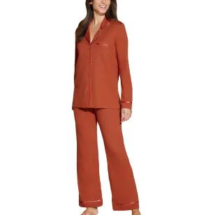 Cosabella Bella Long Sleeve Top & Pant PJ Set (AMORE9644) - Sahara