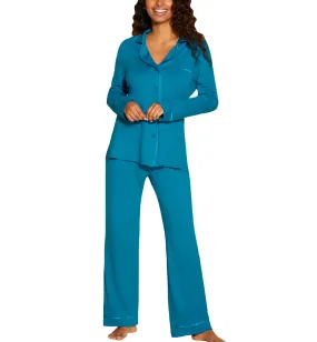 Cosabella Bella Long Sleeve Top & Pant PJ Set (AMORE9644) - Udaipur Blue