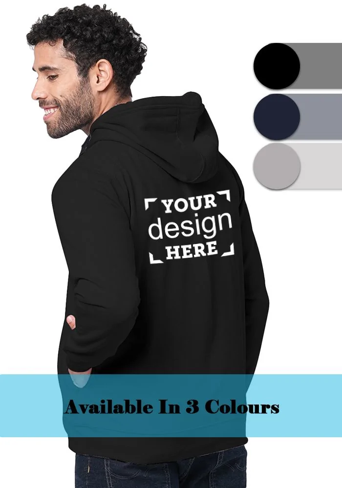 Custom Kangaroo Pocket Hoodie(Basic)-Logo+Back Print