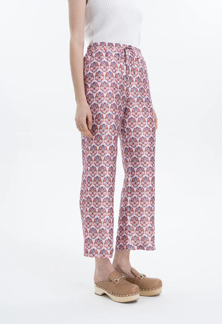 Damask Ethnic Pattern Pants