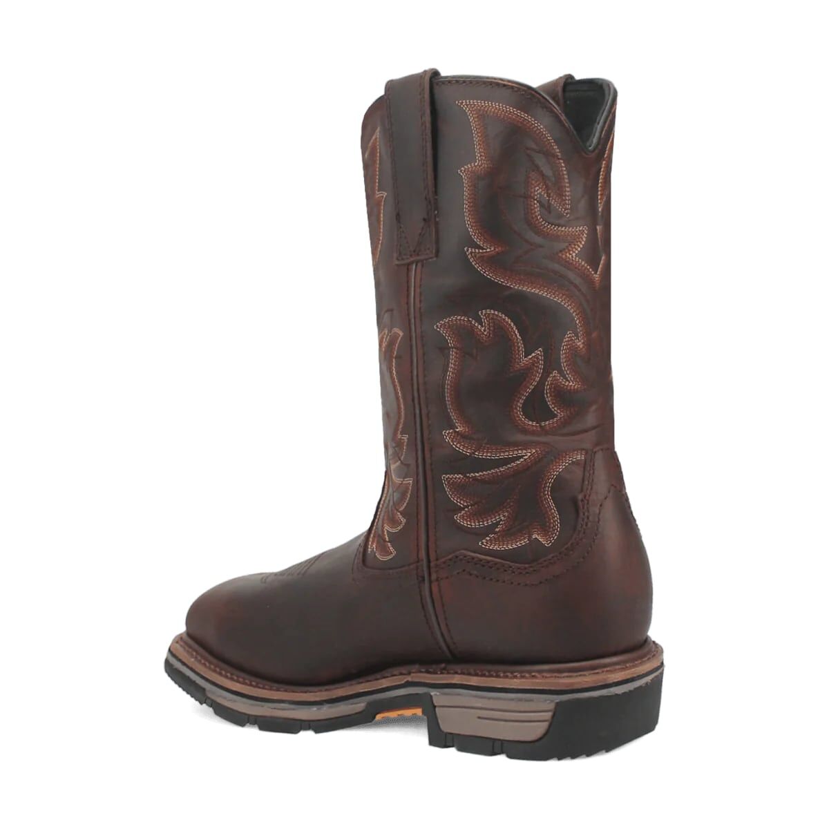 Dan Post Men's Bridger Square Toe Steel Toe Waterproof Western Boot in Chocolate