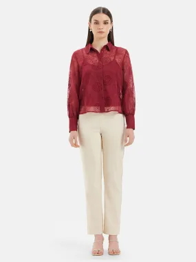 Debra Embroidered Full Sleeves Shirt