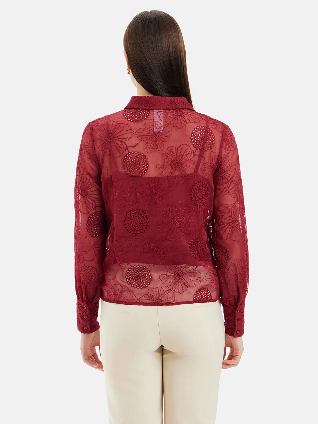 Debra Embroidered Full Sleeves Shirt