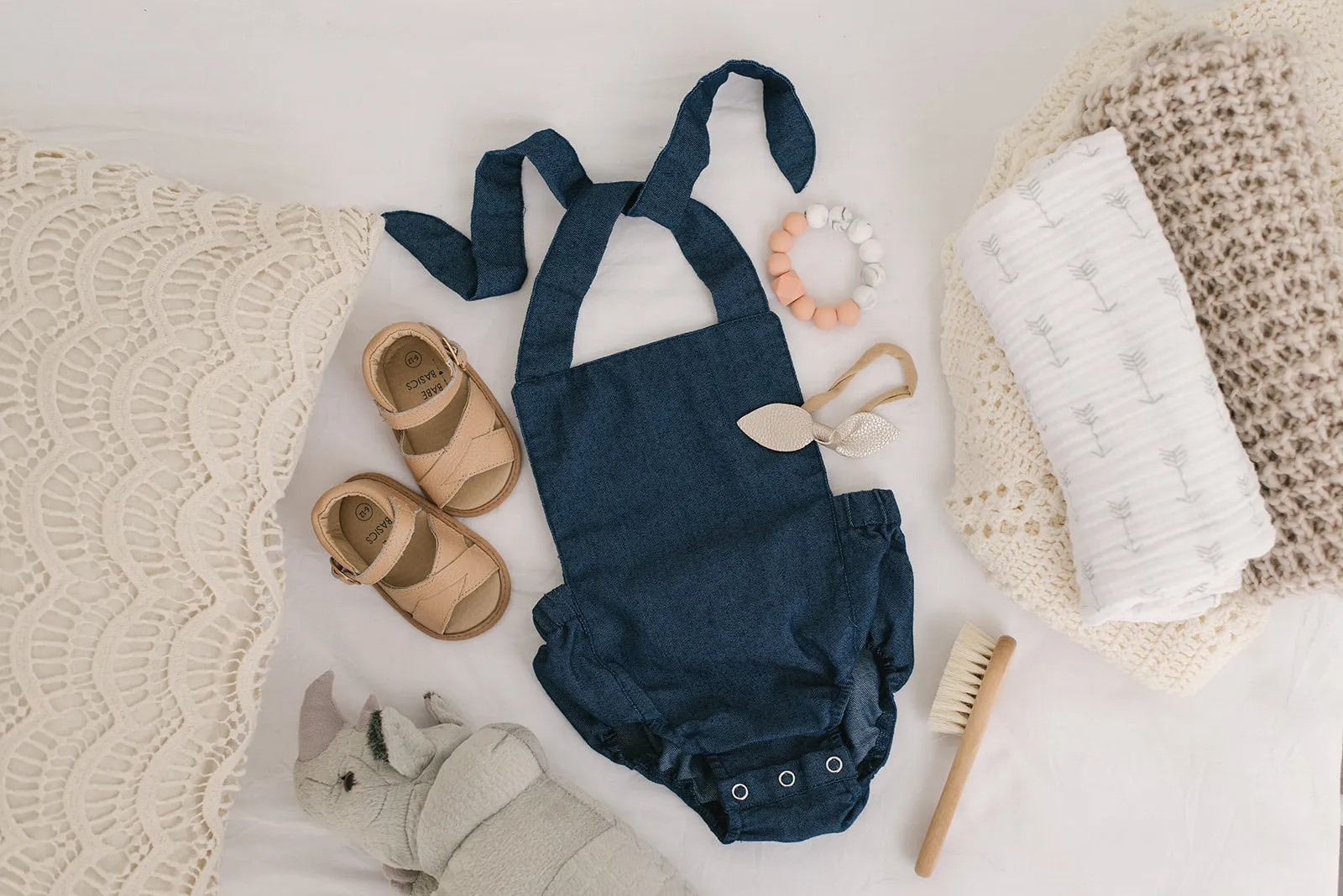 Denim Halter Romper