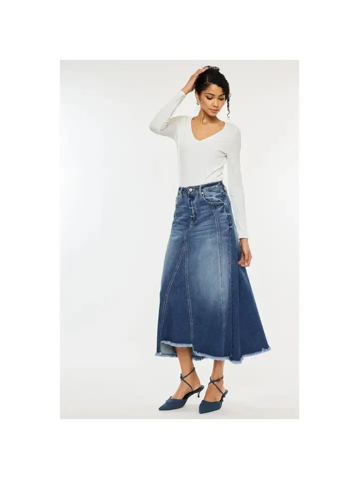 Denim Midi Skirt