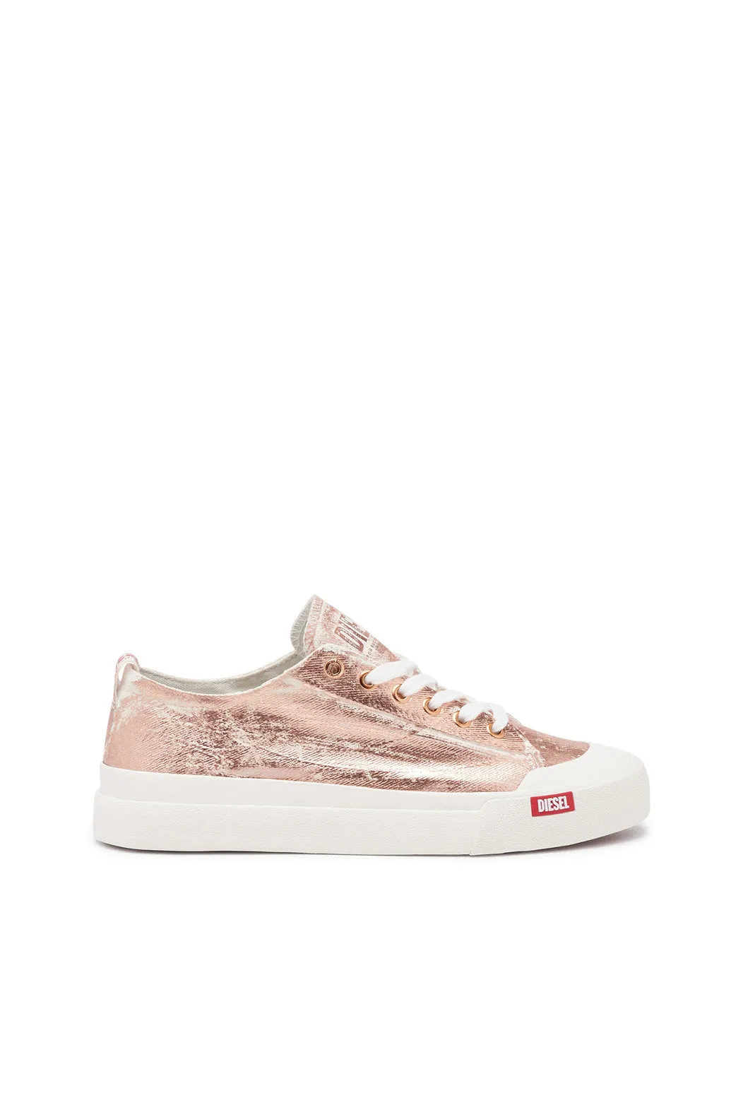 Diesel Y03270P6314 Womens S-Athos Low Sneakers Rose Gold