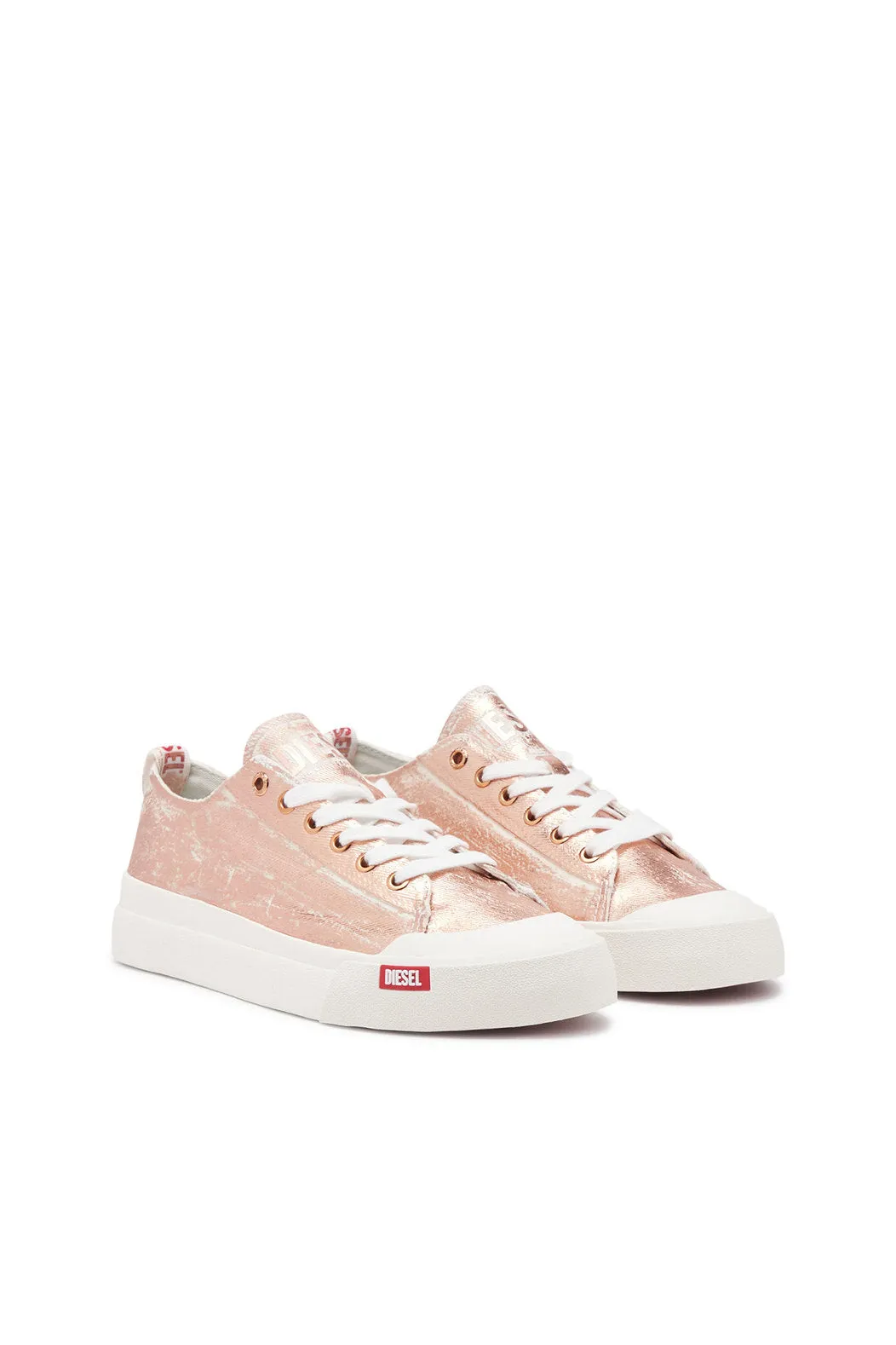 Diesel Y03270P6314 Womens S-Athos Low Sneakers Rose Gold