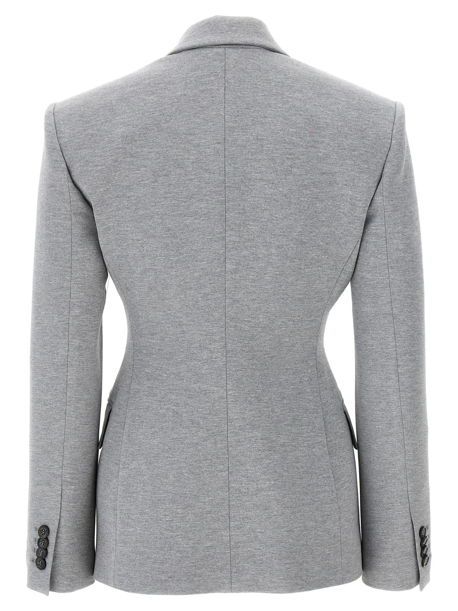 Double-Breasted Jersey Blazer Blazer And Suits Gray