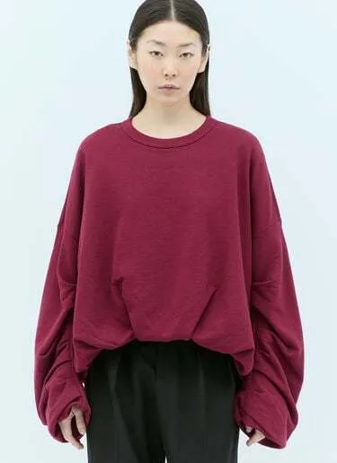 Dries Van Noten  |Crew Neck Long Sleeves Plain Cotton Puff Sleeves