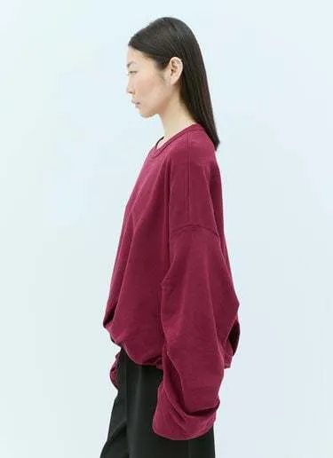 Dries Van Noten  |Crew Neck Long Sleeves Plain Cotton Puff Sleeves