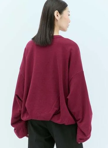 Dries Van Noten  |Crew Neck Long Sleeves Plain Cotton Puff Sleeves