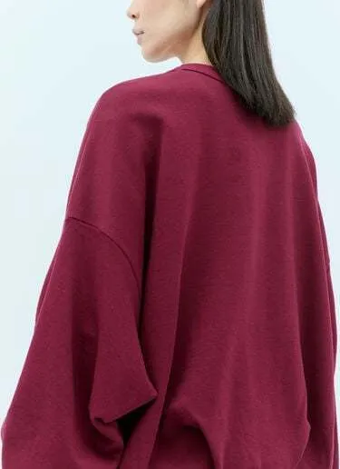 Dries Van Noten  |Crew Neck Long Sleeves Plain Cotton Puff Sleeves