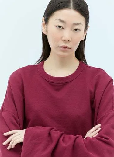 Dries Van Noten  |Crew Neck Long Sleeves Plain Cotton Puff Sleeves