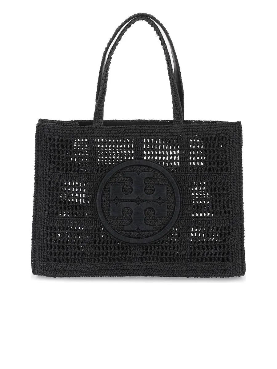 Ella Crochet Raffia Tote Bag