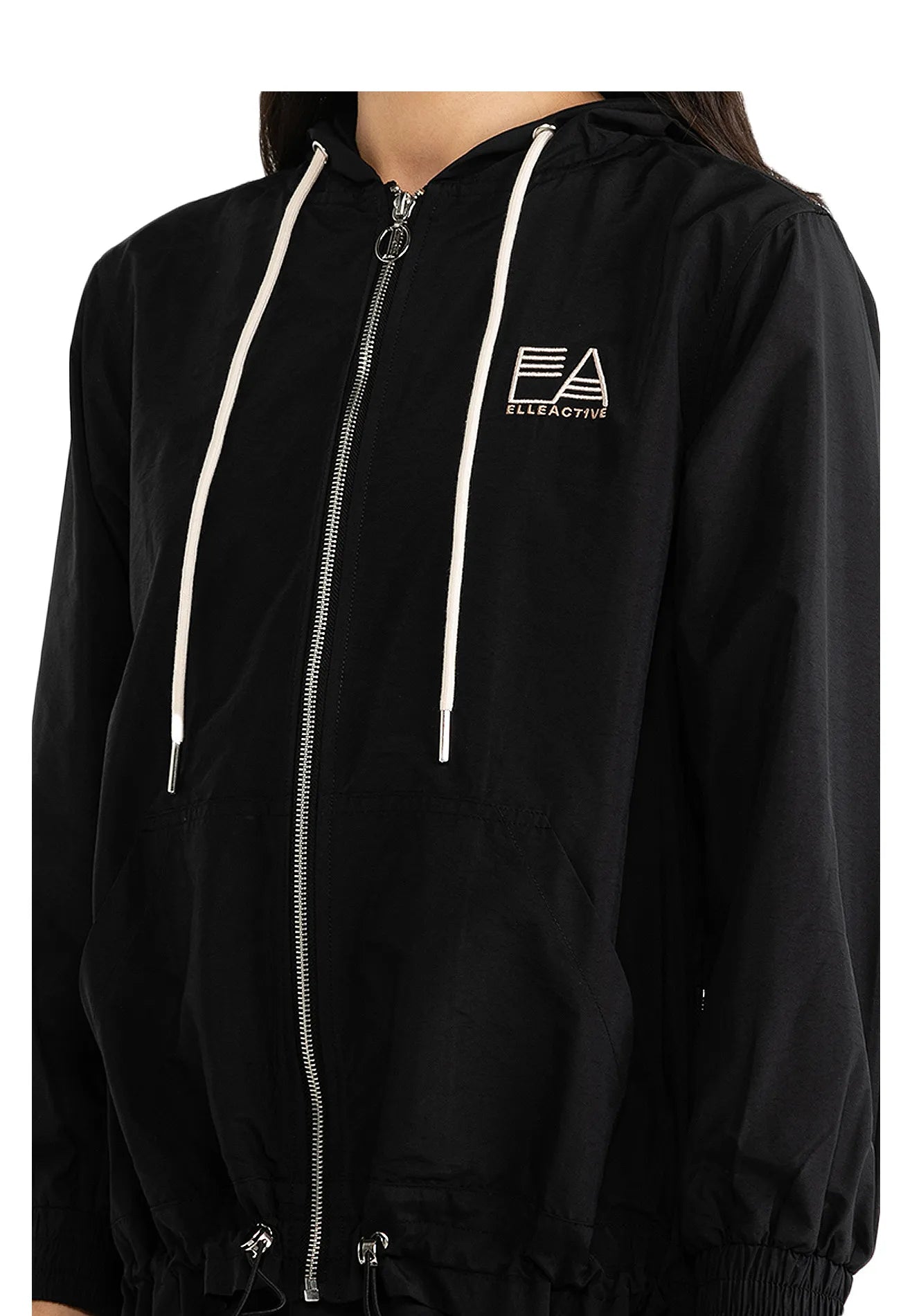 ELLE Active Full Zip Hooded Jacket With Logo