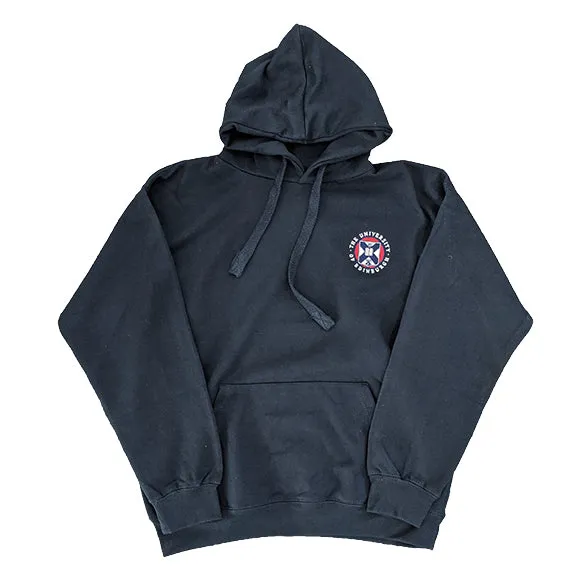 Essential Embroidered Hoodie in Navy