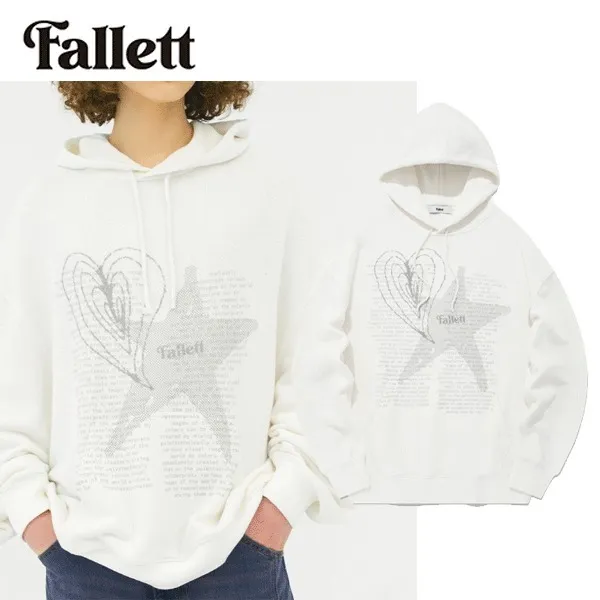 Fallett  |Unisex Street Style Long Sleeves Cotton Logo Hoodies