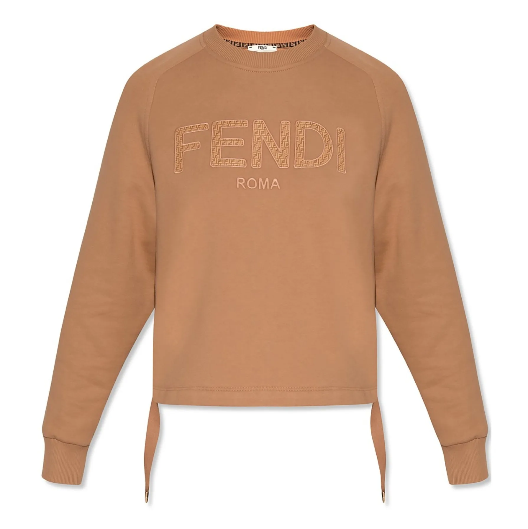 FENDI  |Crew Neck Street Style Long Sleeves Cotton Logo