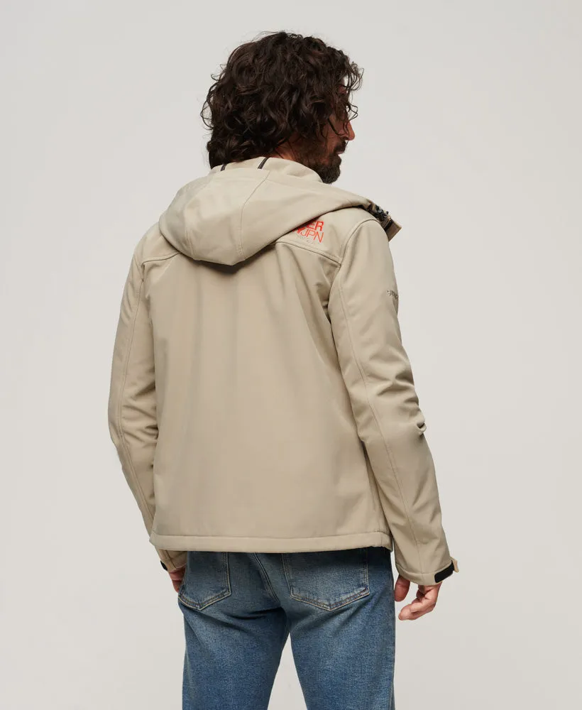 Fleece Lined Softshell Hooded Jacket | Winter Twig Beige