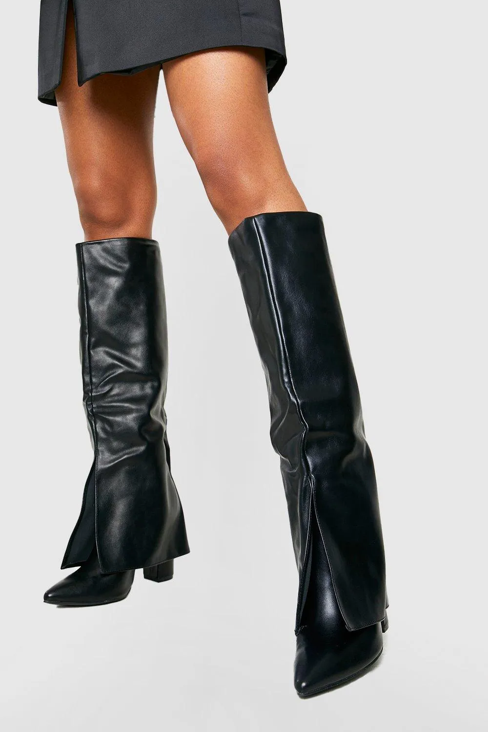 Fold Over Knee High Boots