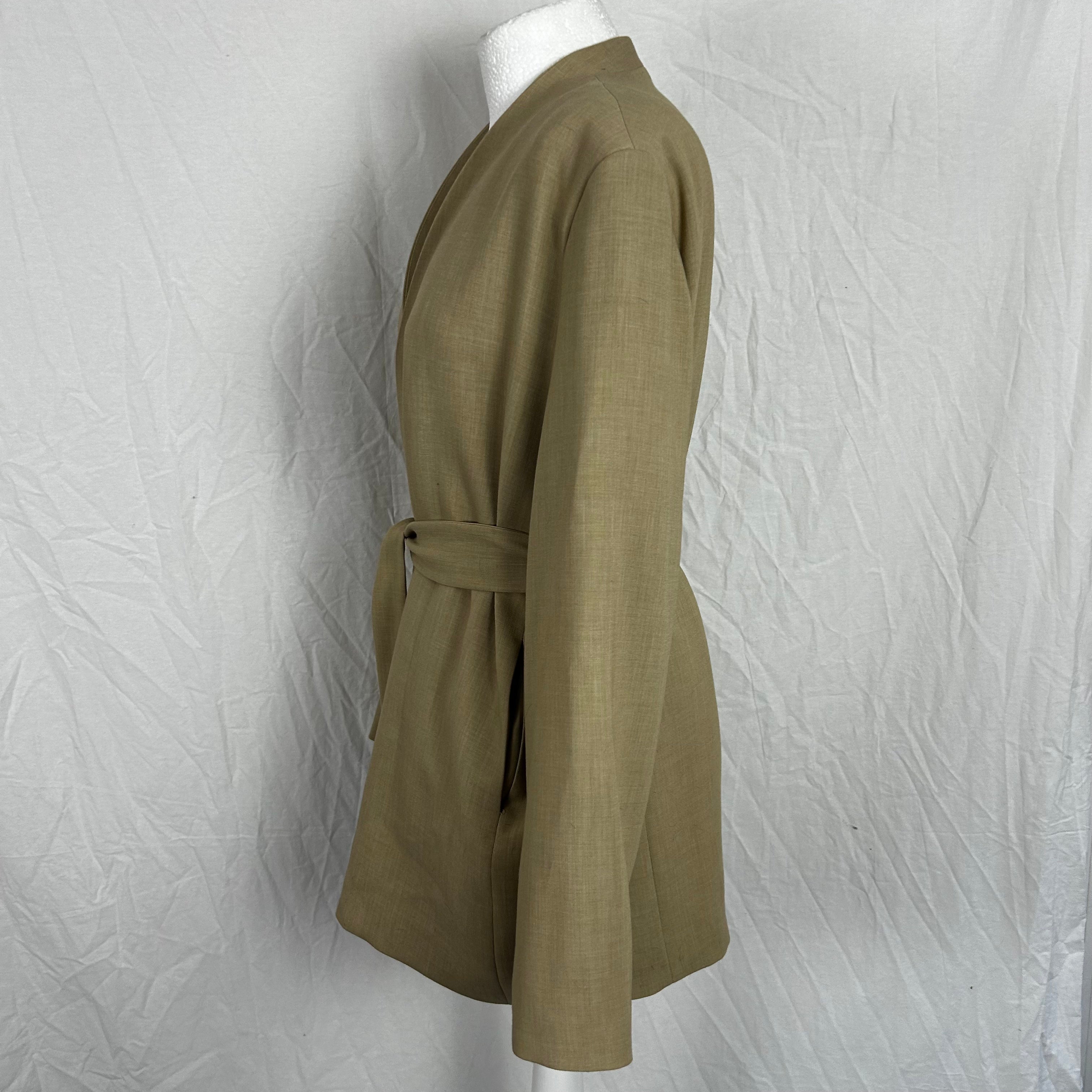 Frankie Shop Beige Oversize Belted Jacket M/L