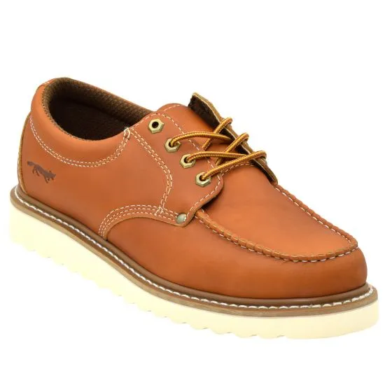 Golden Fox 4" Moc Toe Brown Oxford Work Shoes (FINAL SALE)