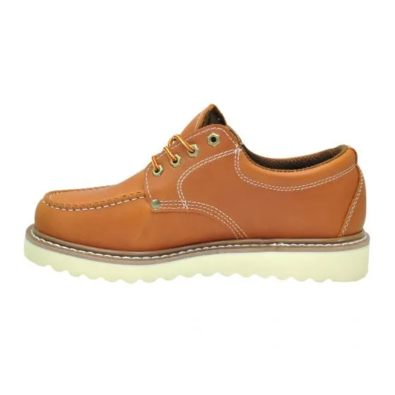 Golden Fox 4" Moc Toe Brown Oxford Work Shoes (FINAL SALE)