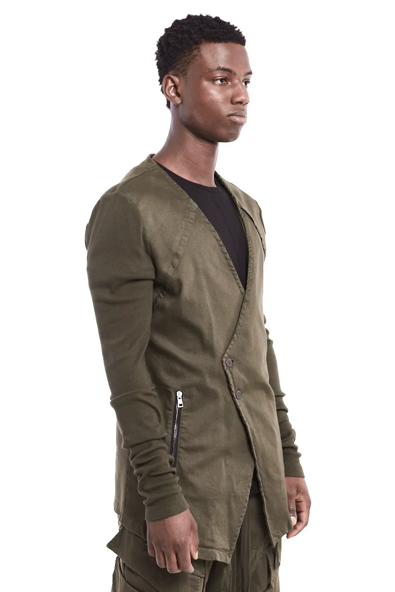 GREEN GABARDINA STRETCH BLAZER