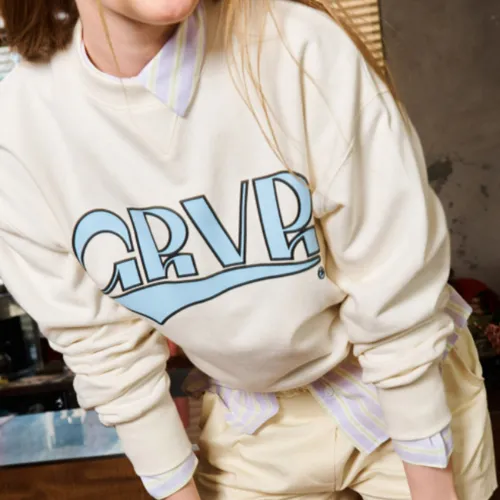 GROVE  |Street Style Collaboration Long Sleeves Logo