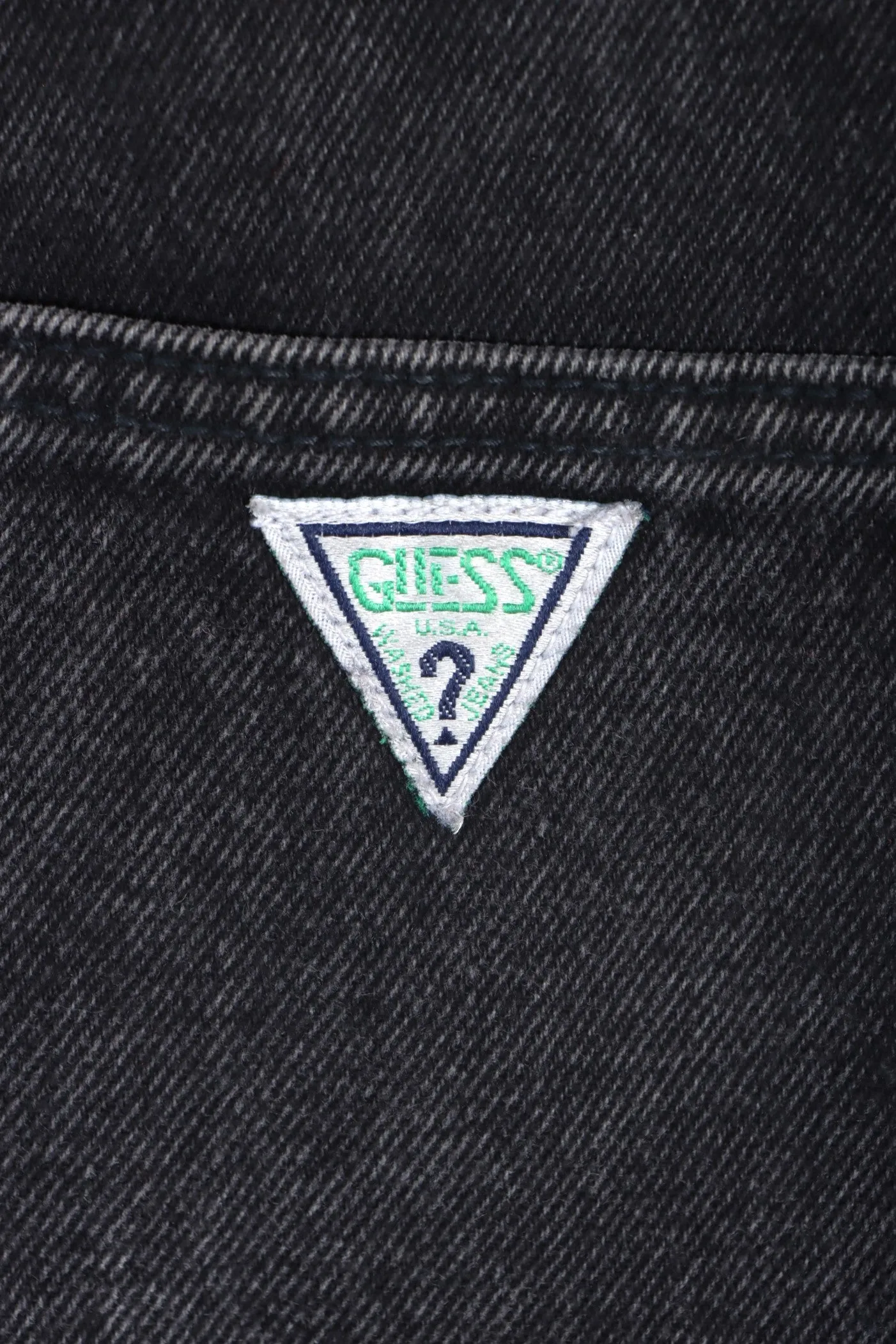 GUESS Black Denim Long Overalls USA Made (M)