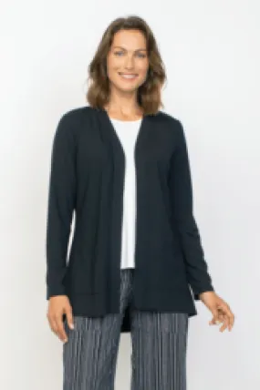 Habitat, 55935 Long Shirred Back Open Jacket, Black