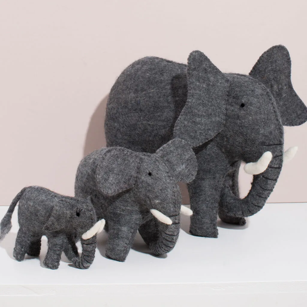 Hand Felted Elephant - Giant