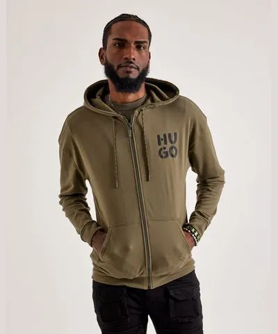 Hugo Spray Logo Full-Zip Hoodie