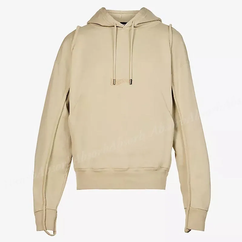 JACQUEMUS  |Street Style Long Sleeves Plain Cotton Logo Hoodies