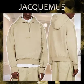 JACQUEMUS  |Street Style Long Sleeves Plain Cotton Logo Hoodies