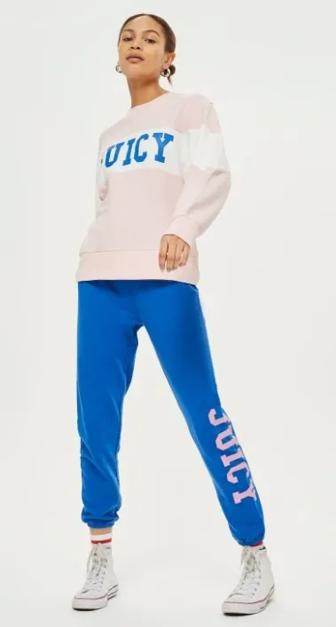 JUICY COUTURE  |Crew Neck Stripes Long Sleeves Long Hoodies & Sweatshirts