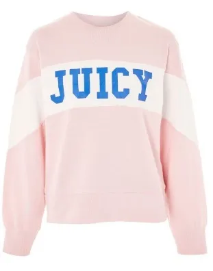 JUICY COUTURE  |Crew Neck Stripes Long Sleeves Long Hoodies & Sweatshirts