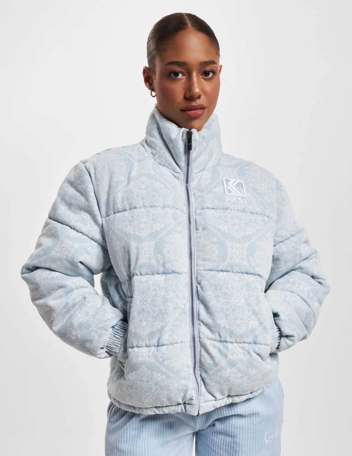 Karl Kani OG Denim Paisley Puffer Jacket (Woman)