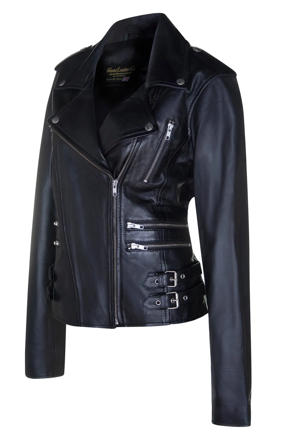 Ladies Biker Jacket - Style 7113