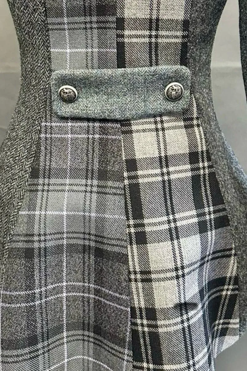 Lady Mary Jacket (Unique Multi-Tweed Grey/Blue)