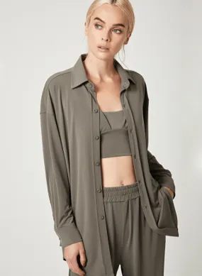 Lanston Oversized Button Front Shirt in Arizona