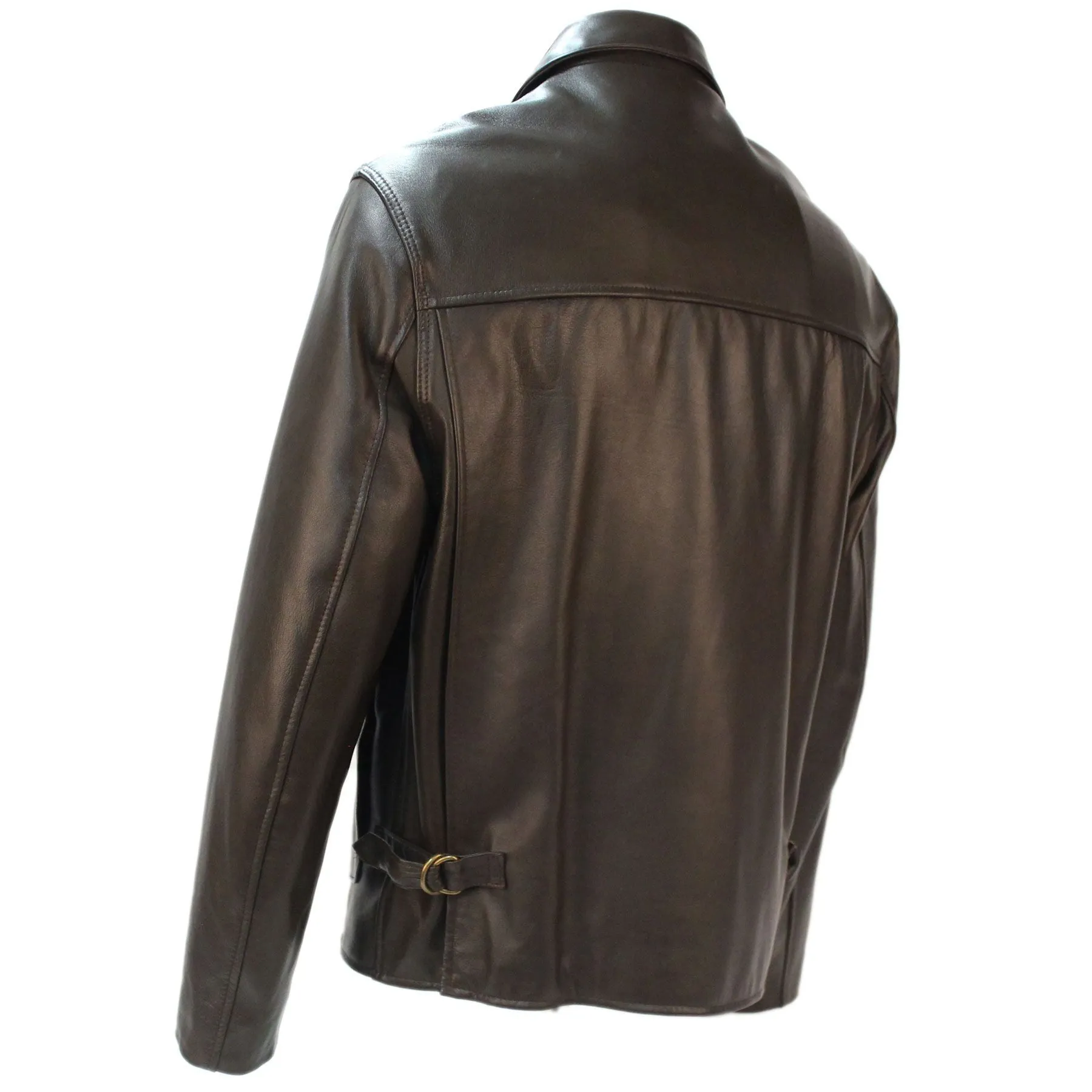 Last Crusade/Crystal Skull Leather Jacket in Brown Lambskin Indiana Jones