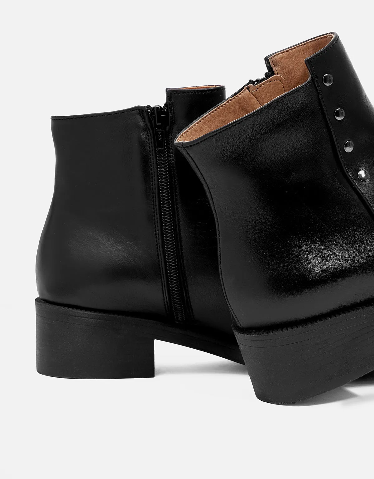 Leather Ankle Boots - Copper