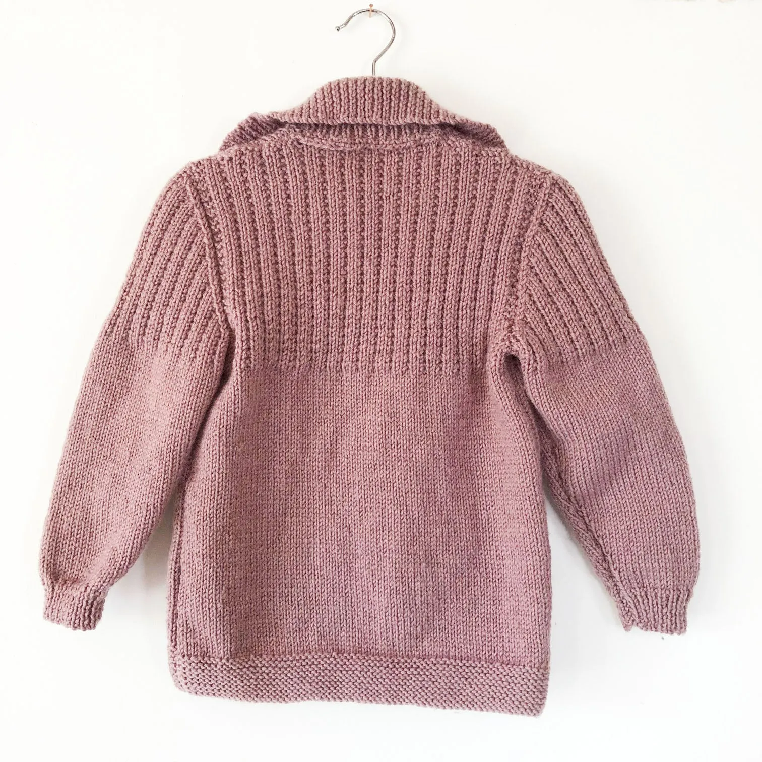 Little Hand knit Mauve sweater size 2-3